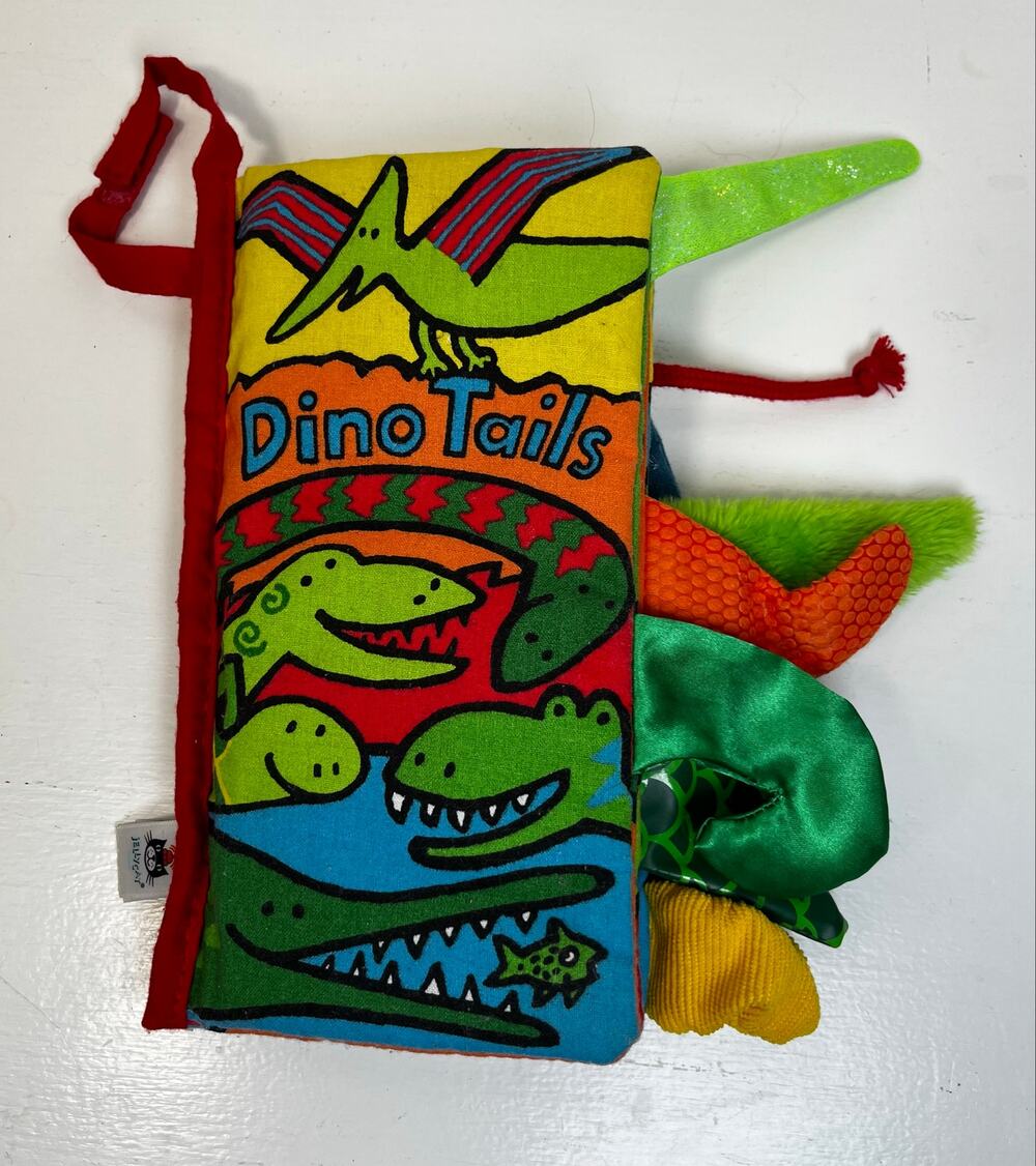 Jellycat baby plush book Dino Tales colorful Anne Wilkinson crinkly wrinkly fun